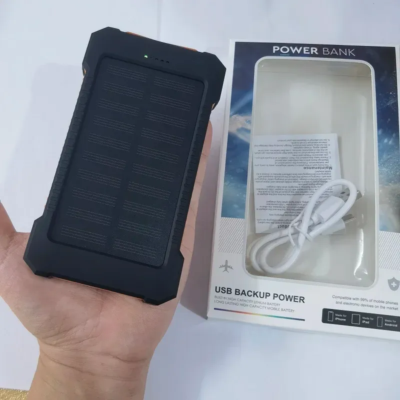 mAh Solar Bank Grote Capaciteit Back-up Batterij Snel Opladen Draagbare Powerbanks 20000 Hulpbatterijen Buiten_voghion.com