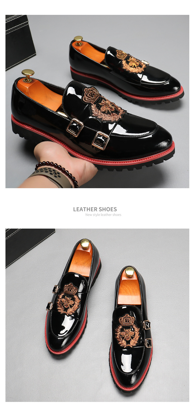 British Leather Breathable Business Dress, Spring Autumn Season, Men's One Legged Monk Shoes, Casual And Versatile_voghion.com
