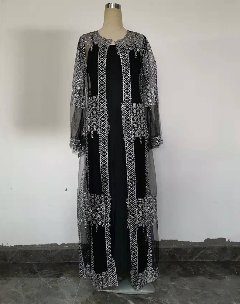 2025 New Women's Hot Stamping Sexy Shawl Two-piece Set For Banquet Fashion Evening Dress_voghion.com