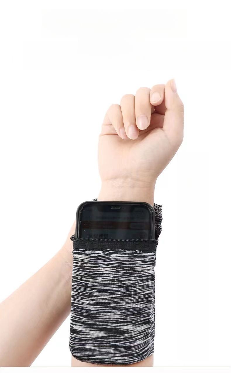 Spring And Summer New Sports Outdoor Running Fitness Wrist Zipper Design Quick-Drying Ice Silk Arm Bag_voghion.com