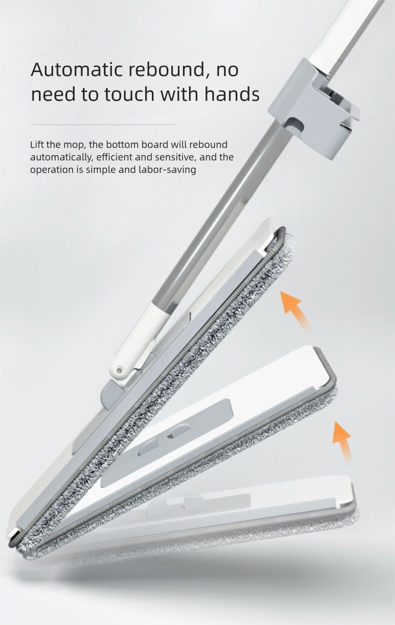 Multifunktionaler Flachmopp, freihändiges Waschen, Haushalt, einmaliges Reinigen, trockener und nasser Holzboden, doppelt verwendbar, faules Wischwerkzeug mit Wasseraufnahme_voghion.com