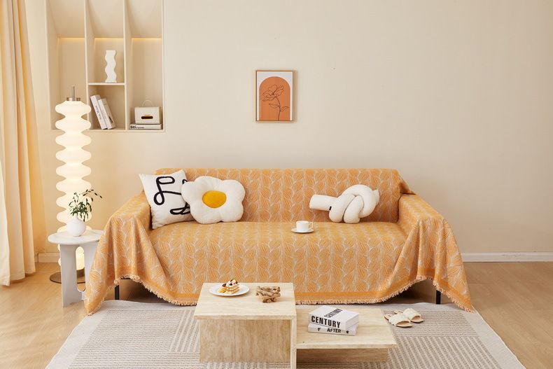 Copridivano in morbida ciniglia - Moderna coperta in maglia per divano a 3 posti, protezione in tessuto elasticizzato antiscivolo, arredamento per la casa in tinta unita_voghion.com