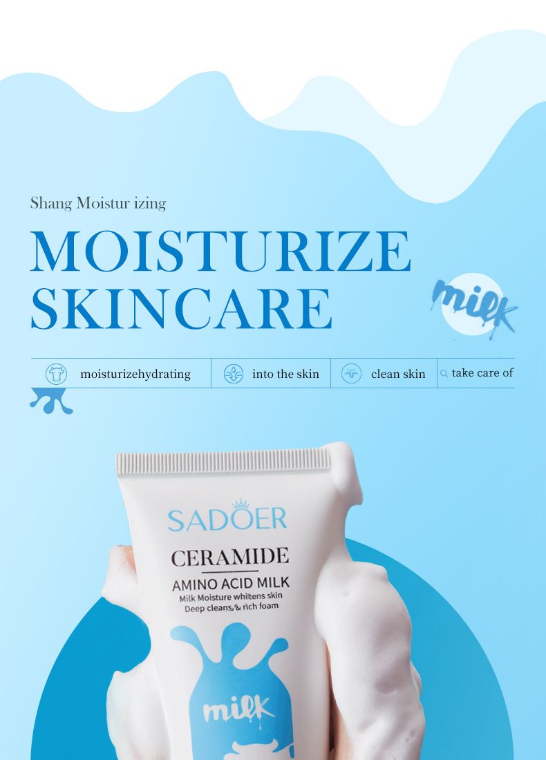 SADOER Double Moisturizing Cleanser Cleansing Pores Gentle Cleansing Oil Control Moisturizing Facial Cleanser 100g_voghion.com