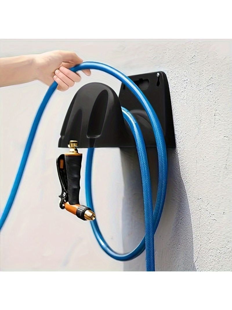 1 Stück rostfreier Kunststoff-Gartenschlauchhalter – Wandmontage, platzsparender Schlauchhalter für den Außenbereich_voghion.com