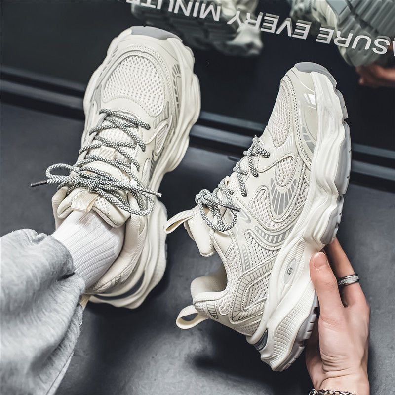 Men's Shoes Mesh Shoes Men's Versatile Platform Sneakers Casual Daddy Shoes Men's_voghion.com