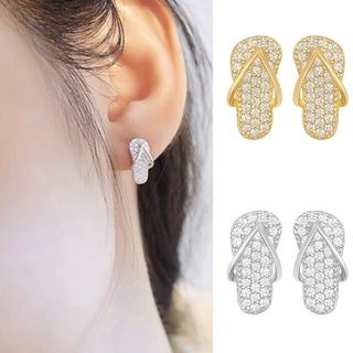 Volle Rhie Hausschuhe Stud Für Frauen Party Mini Schuhe Ohrring Statement Schmuck_voghion.com