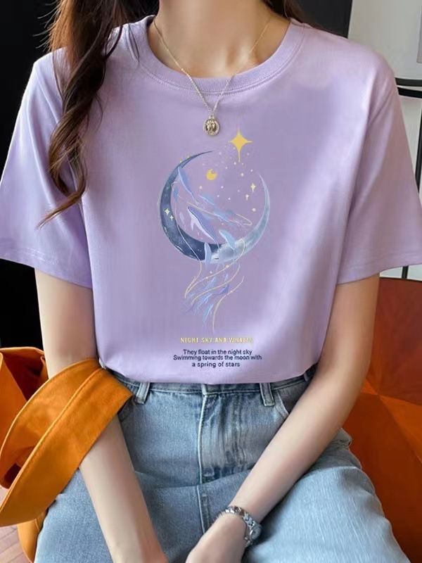 Loose Cotton Short Sleeved T-shirt For Women's Summer Wear, New Beautiful And Chic Top, Niche Design Sense, Popular_voghion.com