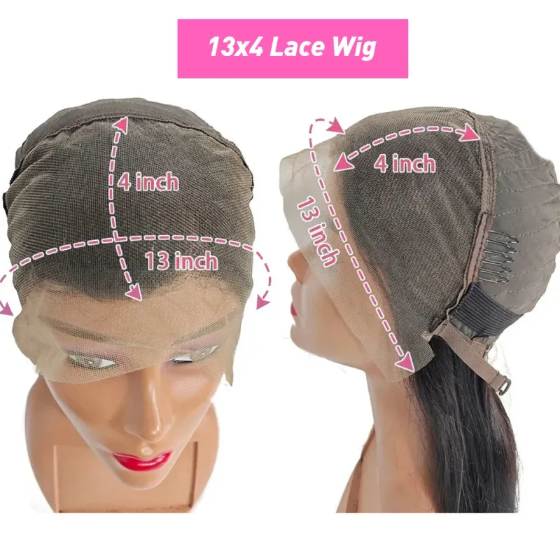 Rötlich braune Lace Frontal Perücke aus Echthaar, Bob-Perücke, 13 x 4 Zoll, gerade, kurze, kupferrote Perücken_voghion.com