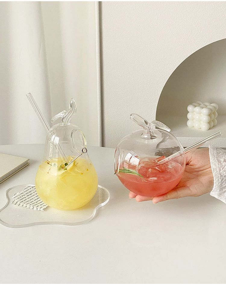 Eigenzinnig schattig sapdrinkend creatief eend peervormig glazen cocktailbekertje voor thuisgebruik voor meisjes_voghion.com