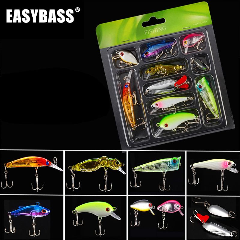 Set di esche Minnow Spinner Vib Universal Bionic Bait Simulation Stream Wild Sea Fishing Micro 505_voghion.com