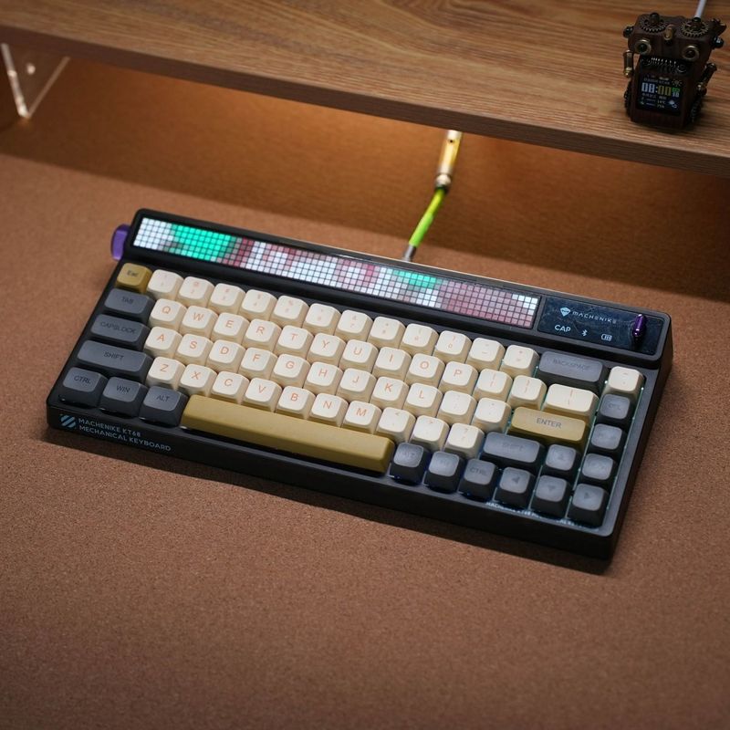 Feuerkopf-Monster-Tastenkappen für mechanische Tastatur, schimmerndes Thema, süß für Mädchen, Wärmesublimation, magnetischer Schalter, universell_voghion.com