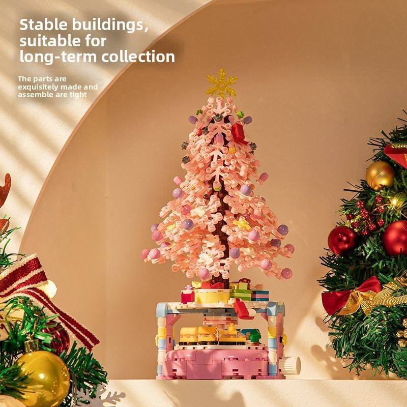 Kompatybilna z LEGO ozdoba choinkowa dla dziewczynek pozytywka prezent urodzinowy dla dziewczyny_voghion.com