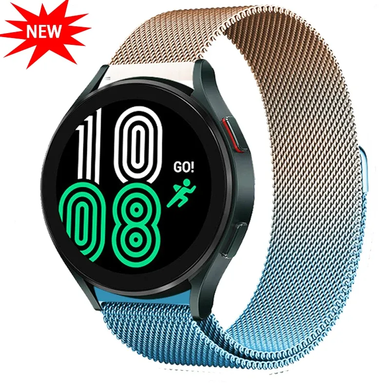 Cinturino Milanese Loop da 22 mm e 20 mm per Samsung Galaxy Watch 7, 6, 5, 4, 44 mm e 40 mm, cinturino magnetico Huawei Classic Active 2._voghion.com