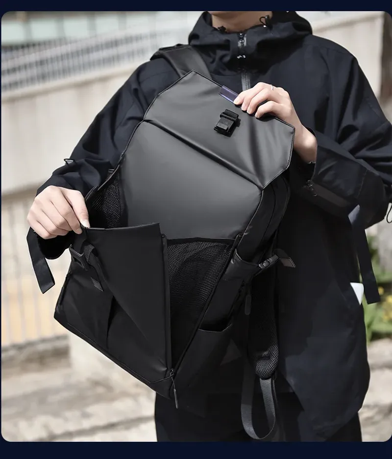 Wasserdichter Rucksack mit großer Kapazität für Herren, Computer-Rucksack, kontrollierte erweiterbare Tasche, Sport und_voghion.com