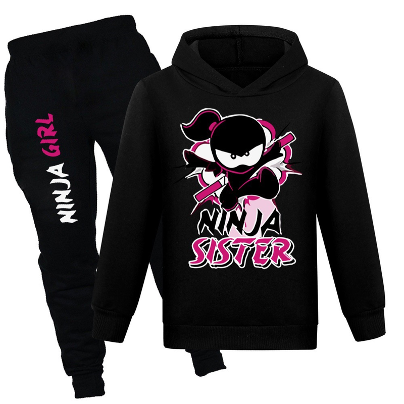Σετ Πουλόβερ Ninja Kidz Άνοιξη-Φθινόπωρο Μόδα Casual Ρούχα για Αγόρια και Κορίτσια + Παντελόνι Casual_voghion.com