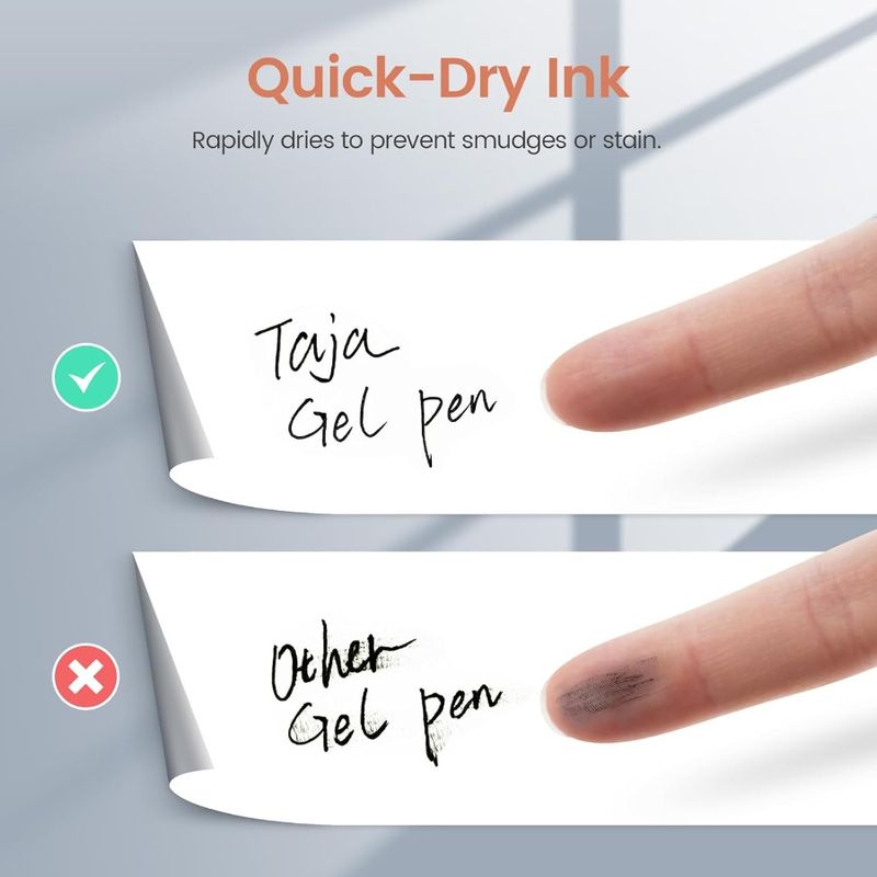 Gel Pens 6pcs 0.5mm Fine Point Smooth Writing Pens Quick Dry Black Ink Pens For Journaling And Note Taking Cute Aesthetic Pens_voghion.com