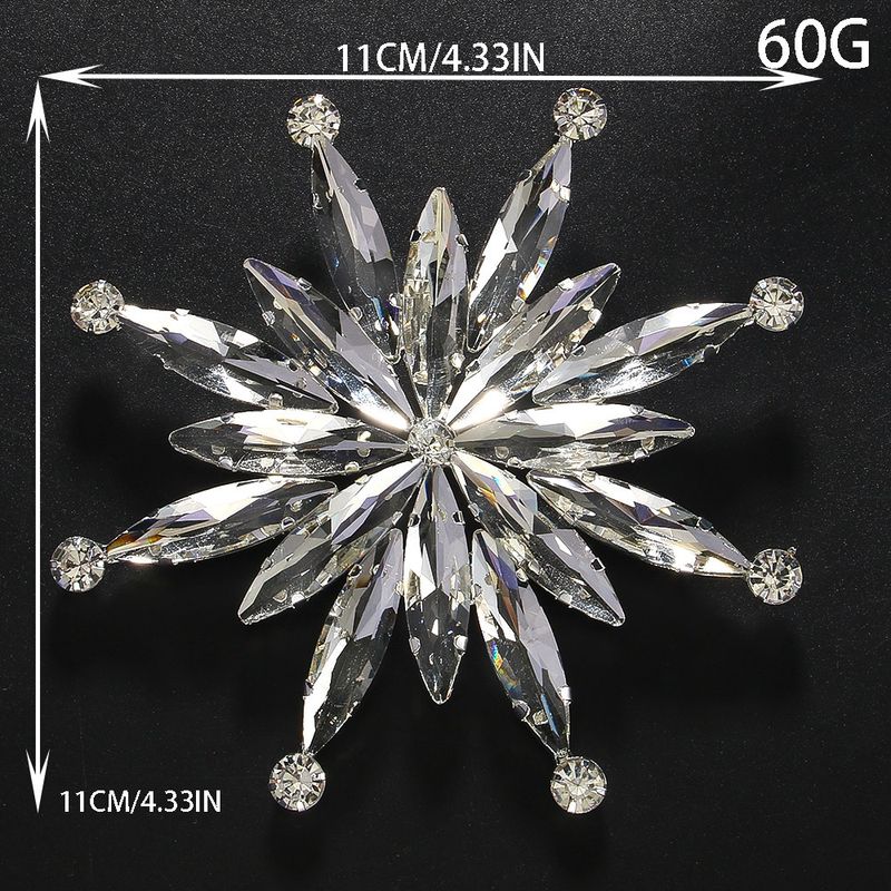 New Flower Metal Exaggerated Rhinestone Brooch, Oversized Diamond Accessory For Women, Brooch_voghion.com