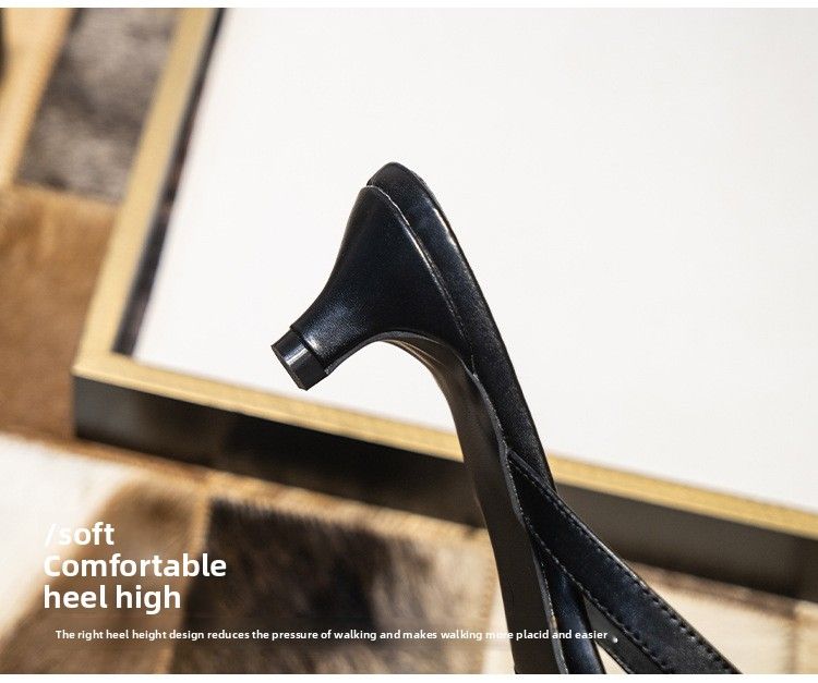 Square Flip-Flops French Style Kitten Women New Summer Mid-High Toe Clip Thin Heel Sandals For Utdoor Wear_voghion.com