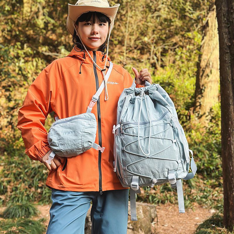 Leichter Wanderrucksack mit Kordelzug für Herren, große Kapazität, für Outdoor-Reisen, Damen, College-Studenten_voghion.com