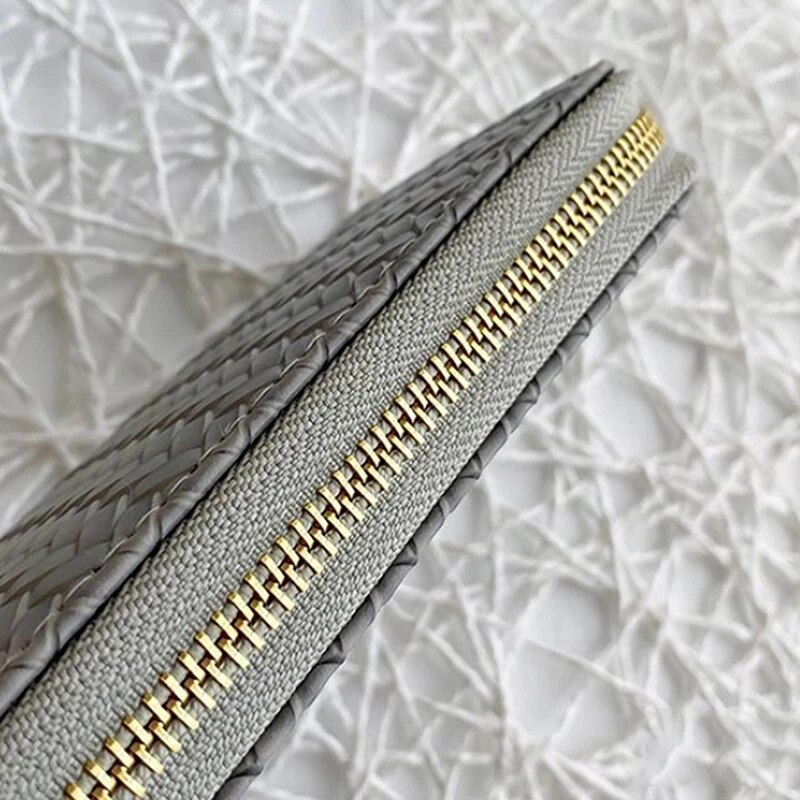 Lange Geldbörsen Damen Reißverschluss Geldbörse und Brieftasche Neue Mode PU Leder Damen Abendessen Handytaschen Kartenpaket Schwarz_voghion.com