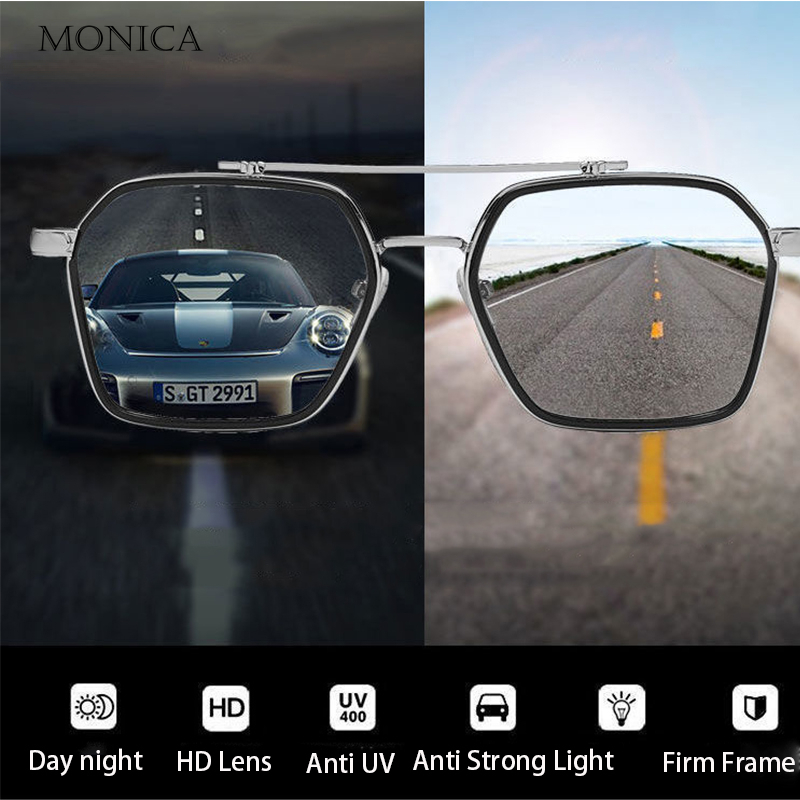 Intelligent Photochromic for Men Professional Day Night Driver Sunglasses UV400 Retro Design Glasses vintage_voghion.com