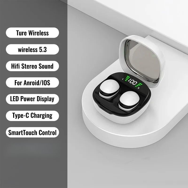 Mini 5.3 Kabelloses Bluetooth-Headset, kleine Ohrhörer, Schlaf, Arbeit, Sport, unsichtbarer Kopfhörer, HD-HIFI-Bass-Klangqualität_voghion.com