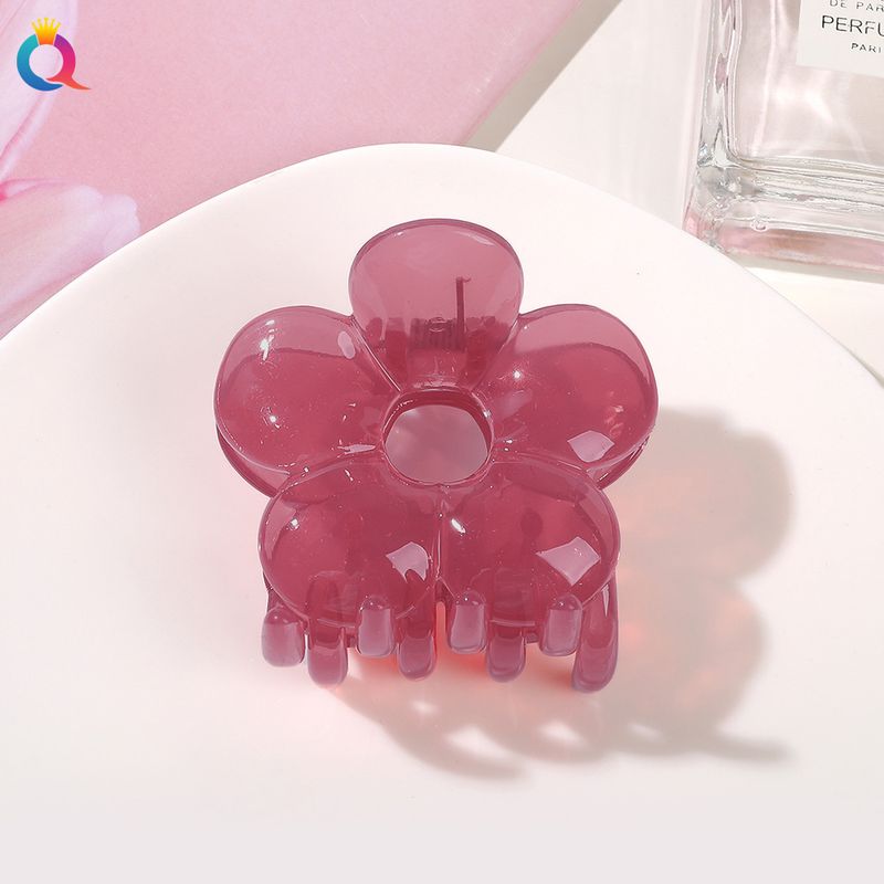 Fermagli per capelli rosa estetici per donna - Fermagli grandi antiscivolo per coda di cavallo, chignon e acconciatura raccolta (12 cm, finitura opaca morbida, motivi floreali e geometrici)_voghion.com