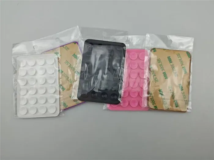 Double Side For Mobile Phone Holder Fixture Suction Cup Backed 3M Adhesive Silicone Rubber Sucker Pad Mount For Iphone_voghion.com