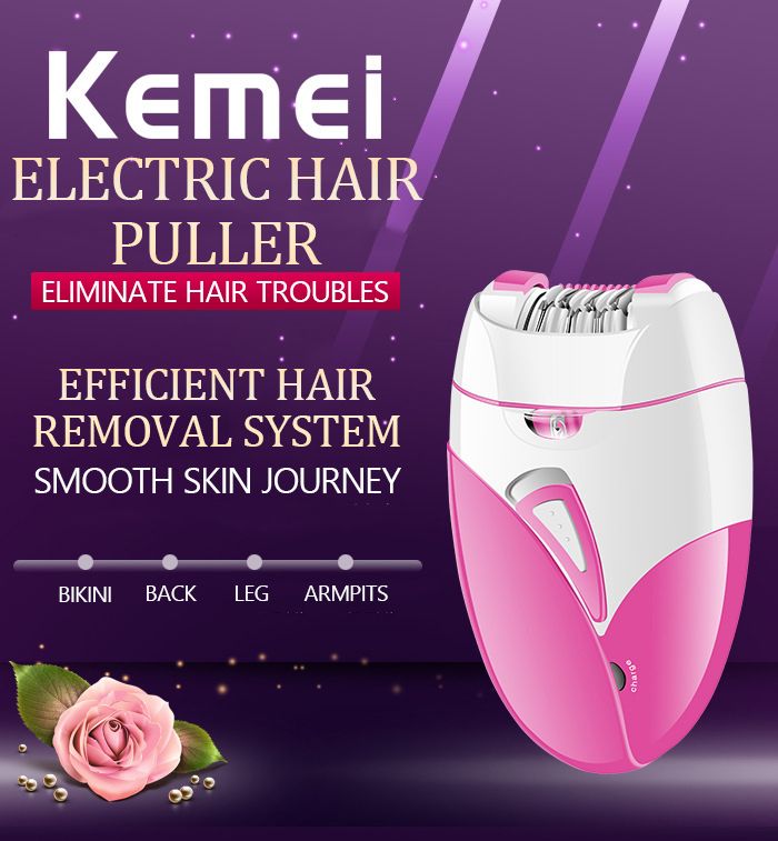 KM-189A USB ricaricabile donne elettrico depilatore femminile epilatore viso depilazione gambe depilatorio_voghion.com