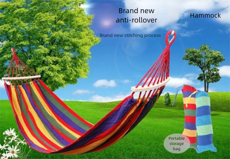 Special For Regular Customers New 24-Hour Shipping Anti-Rollover Canvas Swing Outdoor Double Hammock Chair_voghion.com
