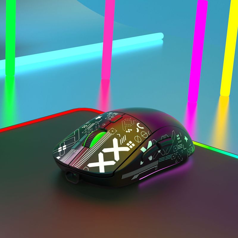 Třetí simulovaná zkouška 2,4G vodní přenosová tisková RGB bezdrátová herní myš s nabíjením TYPE-C_voghion.com