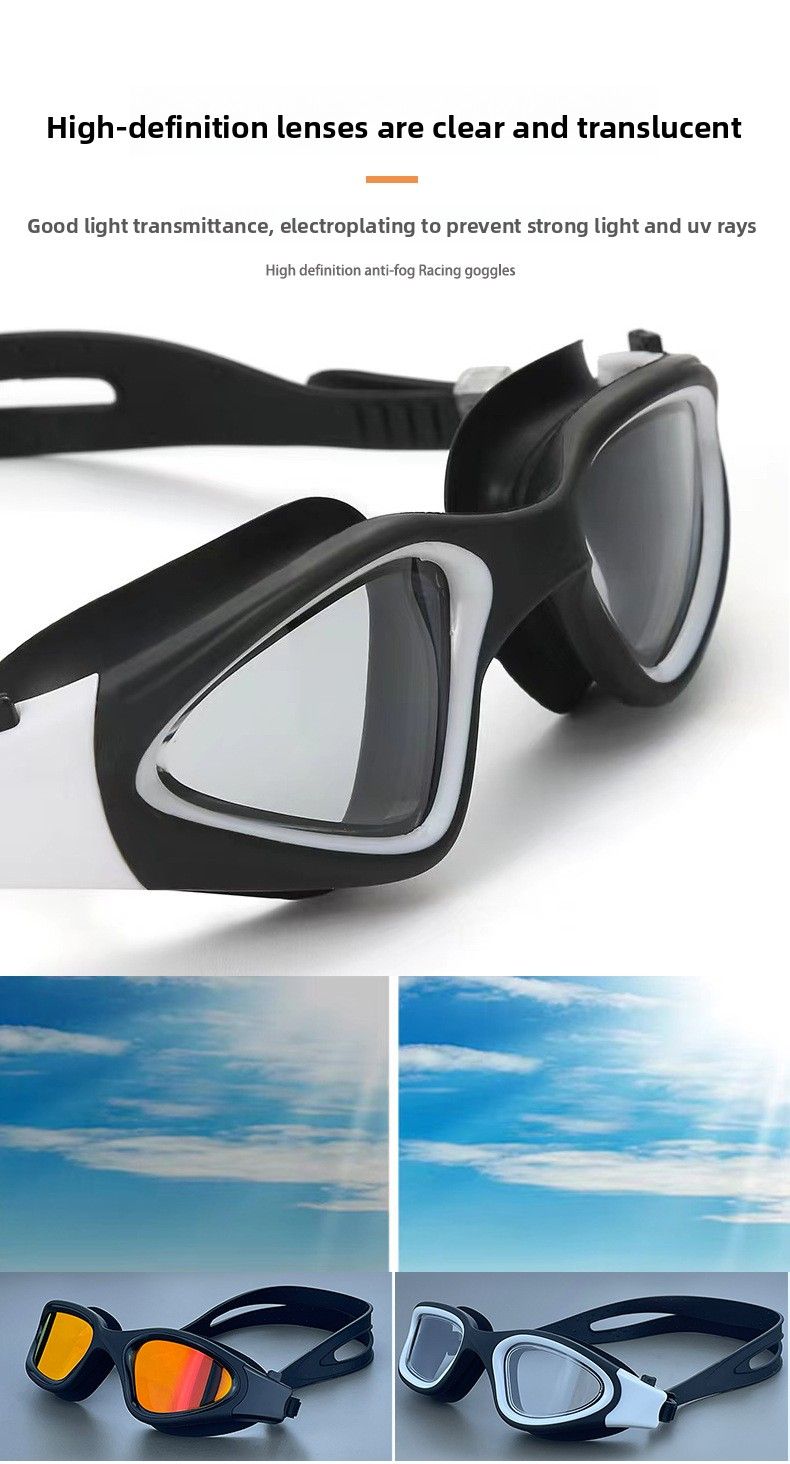 Cross-border Best-selling Swimming Goggles, Waterproof, Anti-fog, High-definition, Electroplated, Swimming Glasses, Men's And Women's Casual Style, Pr_voghion.com