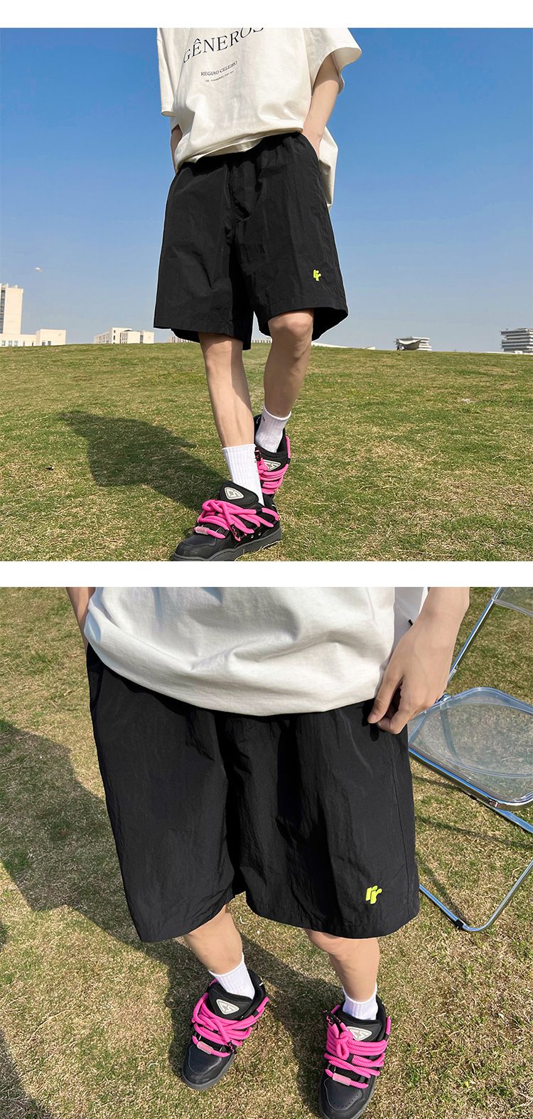 Ice Silk Quick Drying Outdoor Shorts Men's Summer Thin Cool Trendy Brand Pants For Casual Loose Running Sports Capris_voghion.com