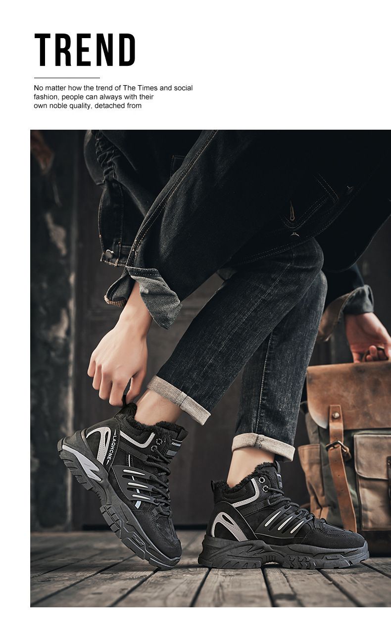 Herren-Winterstiefel mit hohem Schaft – wasserdichte, isolierte, rutschfeste Arbeitsstiefel mit dicker Sohle für Outdoor- und Freizeitkleidung_voghion.com