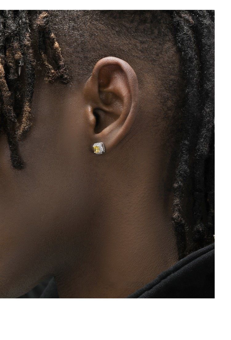 Vyriški ir moteriški papuošalai, „Rock Sugar“ auskarai, S925 sidabruoti, pilni deimantų, hiphopo gatvės amerikietiški deimantiniai auskarai, madingi, aukščiausios klasės, viengubi_voghion.com