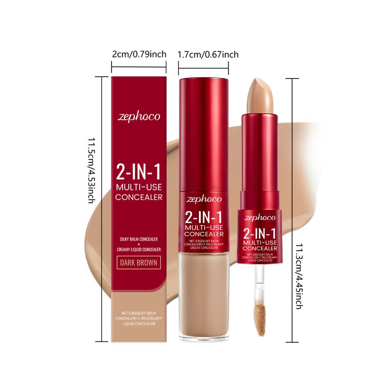 zephoco Liquid Concealer Series Natural Makeup Effect Lightweight And Comfortable Skin Tone Correction Oil Control_voghion.com