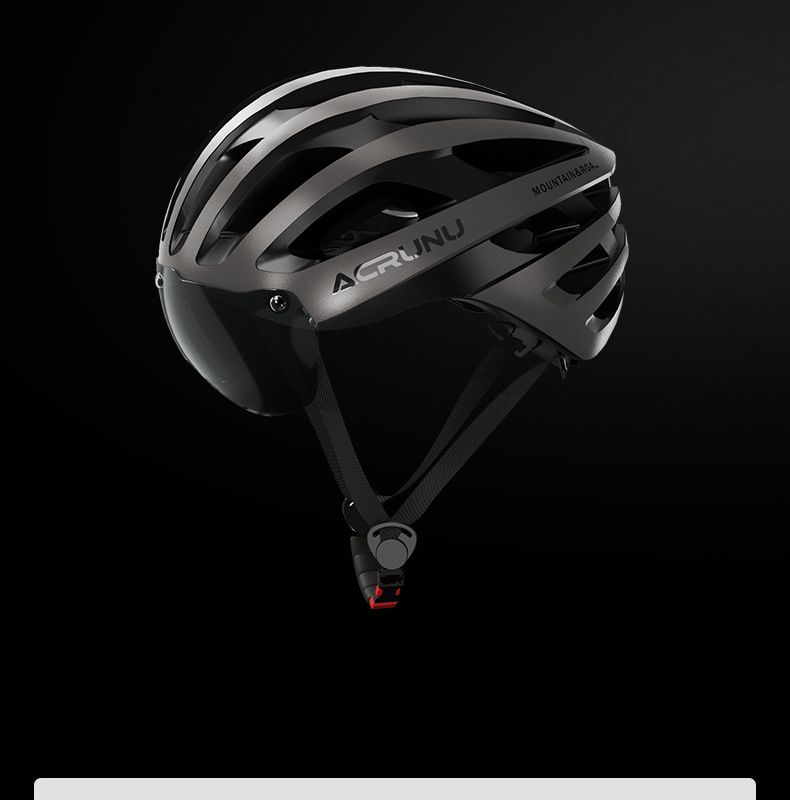 Casque de vélo moulé intégré avec pare-brise et éclairage magnétique_voghion.com