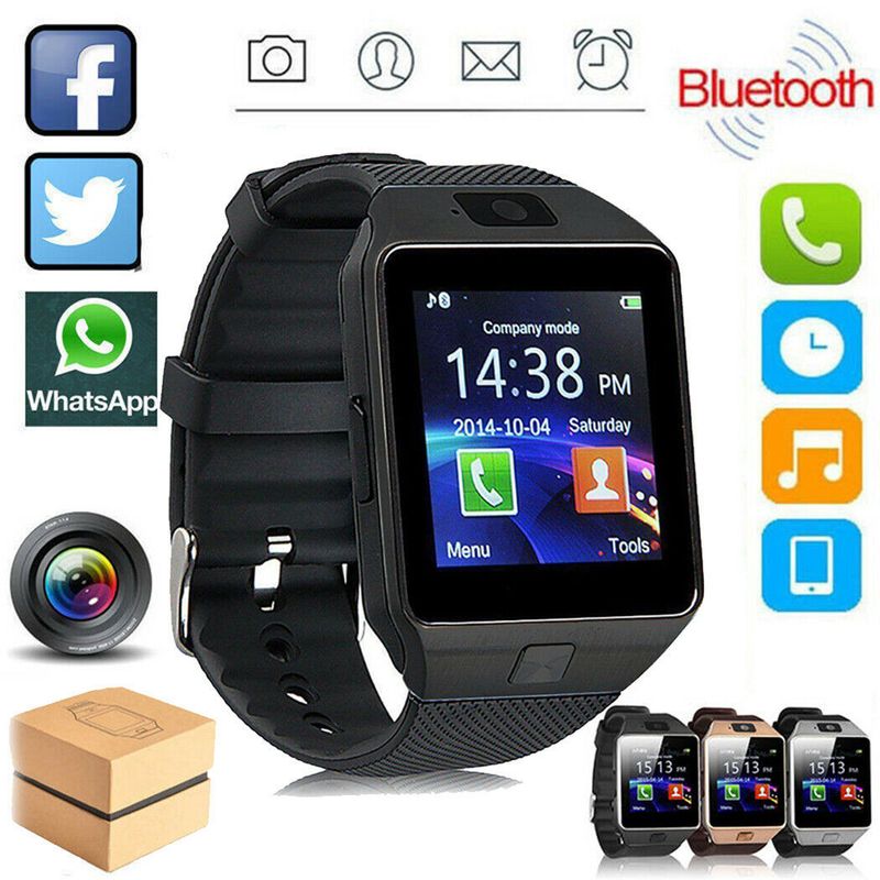 DZ09 Smart Watch 1.44 Touch Screen Card Call Watch Sport Puls Blodtryck Sömnövervakning_voghion.com