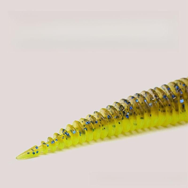 Light Dance Soft Black Pit Needle Tail Slow Sinking Mandarin Lure Fish Bait Worm Bottom Root Fishing_voghion.com