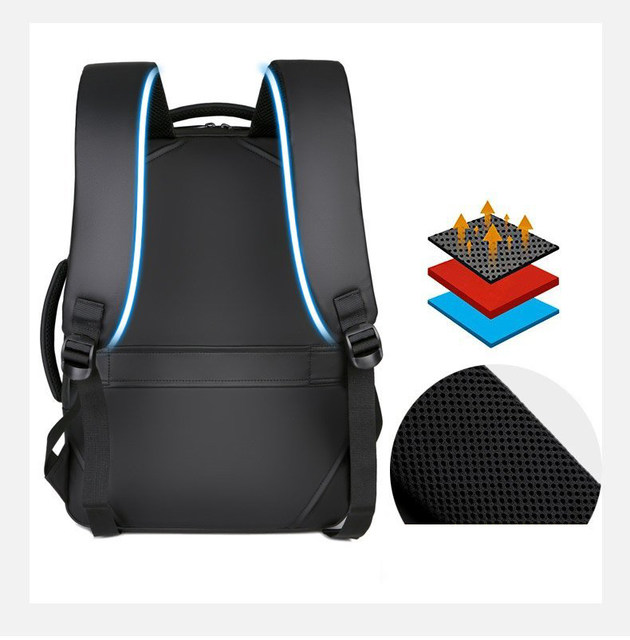 Backpack For Men 2023 Multifunctional Business Notebook Backpack USB Charging Waterproof Film Men's Backbag Casual Bag_voghion.com