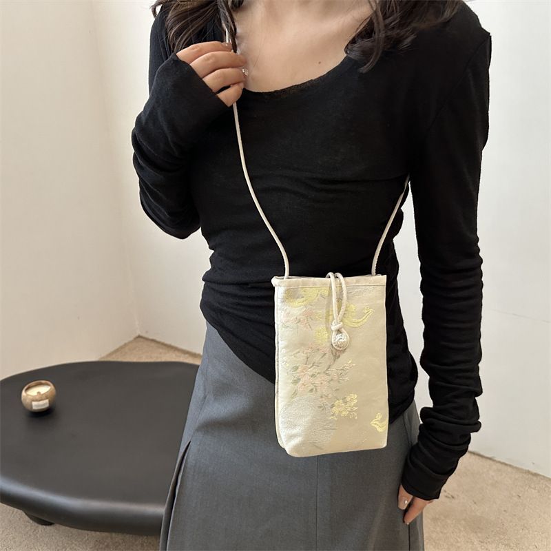 Mini borsa a tracolla piccola da passeggio per telefono in stile nazionale cinese, di alta qualità, estiva, per donna, 2024_voghion.com