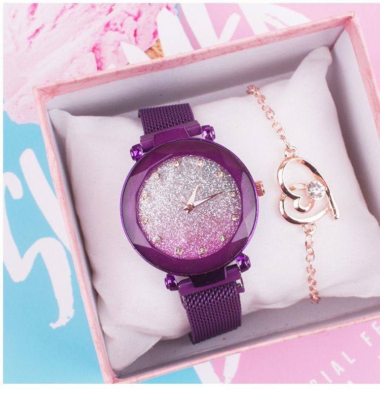 Women's Watch new diamond magnet WeChat drainage fashion magnetic magnet watch Wristwatch_voghion.com