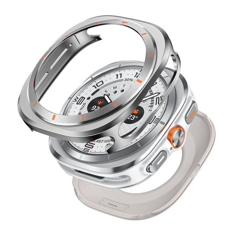 Metalinis 47 mm dėklas, tinkantis „Samsung Galaxy Watch 7 Ultra“ apsauginiam dėklui_voghion.com