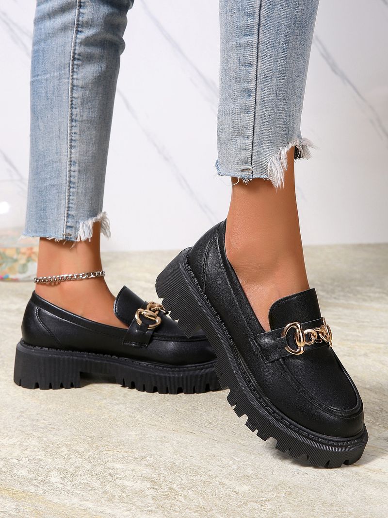 Stylish Women's New Platform Slip-on Loafers_voghion.com