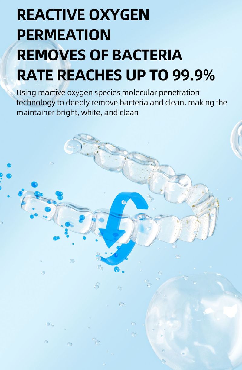 Retainer Unsichtbare Brausetabletten Kieferorthopädische Reinigung Zahnspangen Zahnfleckenentfernung Fruchtgeschmack Englisch_voghion.com