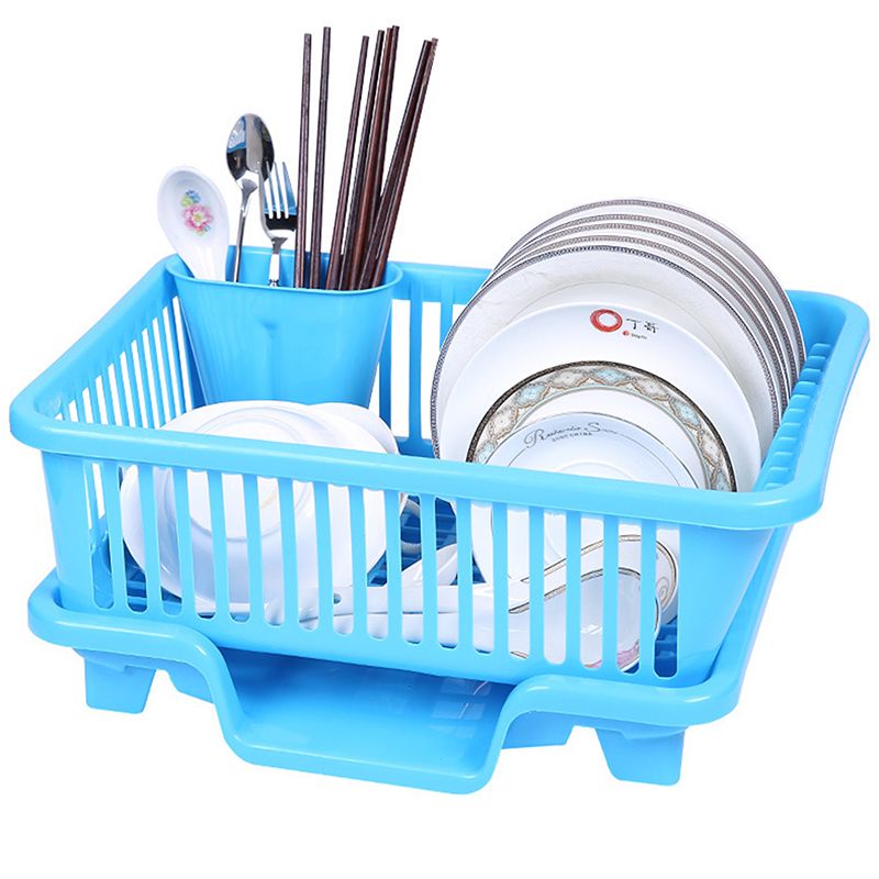 Kitchen Drainage Rack With Drainer Board Countertop Utensils Plates Chopsticks Bowls Spoons Storage Dish Drying Rack_voghion.com