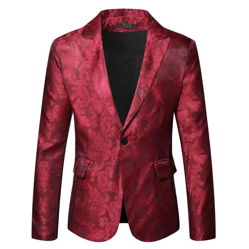 2024 Bright Face Dark Pattern Small Performance Stage Suit Coat Men's_voghion.com