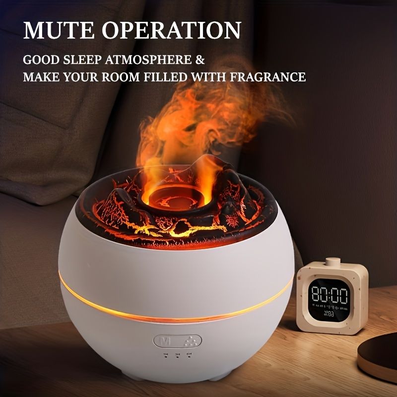 1pc OIITH 12.17oz USB Volcano Diffuser, Portable Humidifier For Home, Bathroom, Living Room, Bedroom - No Fragrance Included_voghion.com