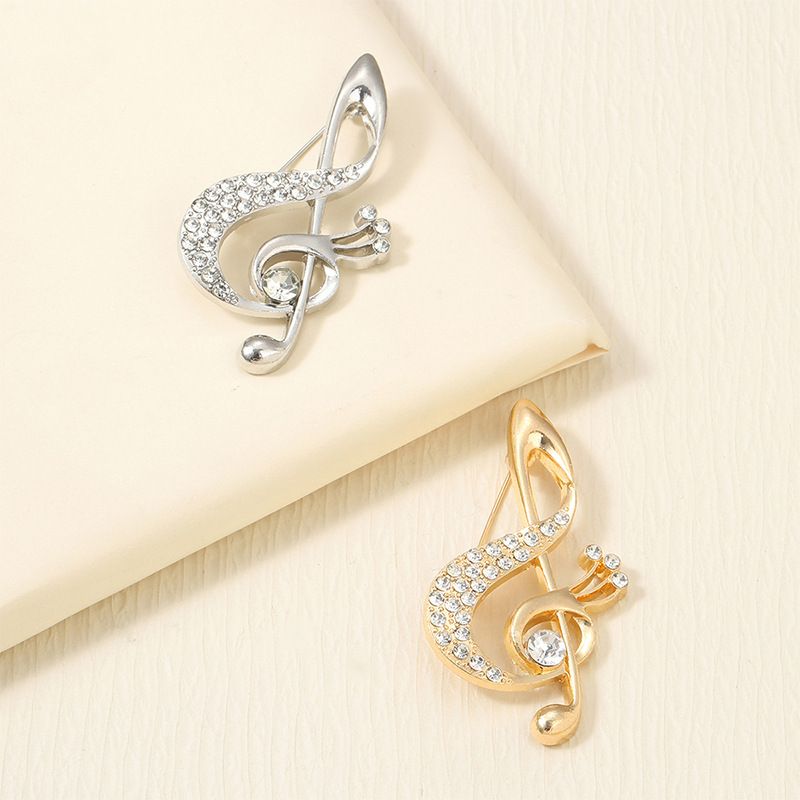 Spilla con nota musicale di design di nicchia, spilla in lega di lusso leggera ad alto senso, moda versatile, fibbia anti-luce, accessori per abbigliamento_voghion.com