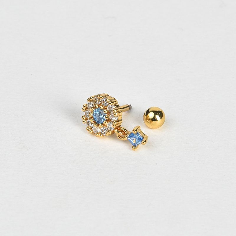 Produttori di chiodi per orecchio penetrante in acciaio inossidabile con zircone in acciaio inossidabile di vendita caldo transfrontaliero, faccia sottile, oro rosa, acciaio al titanio_voghion.com